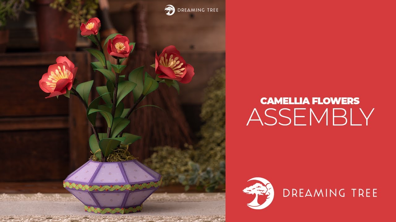 SVG File -  Camellia Flower - Assembly Tutorial (For Cricut, Silhouette, and ScanNCut)