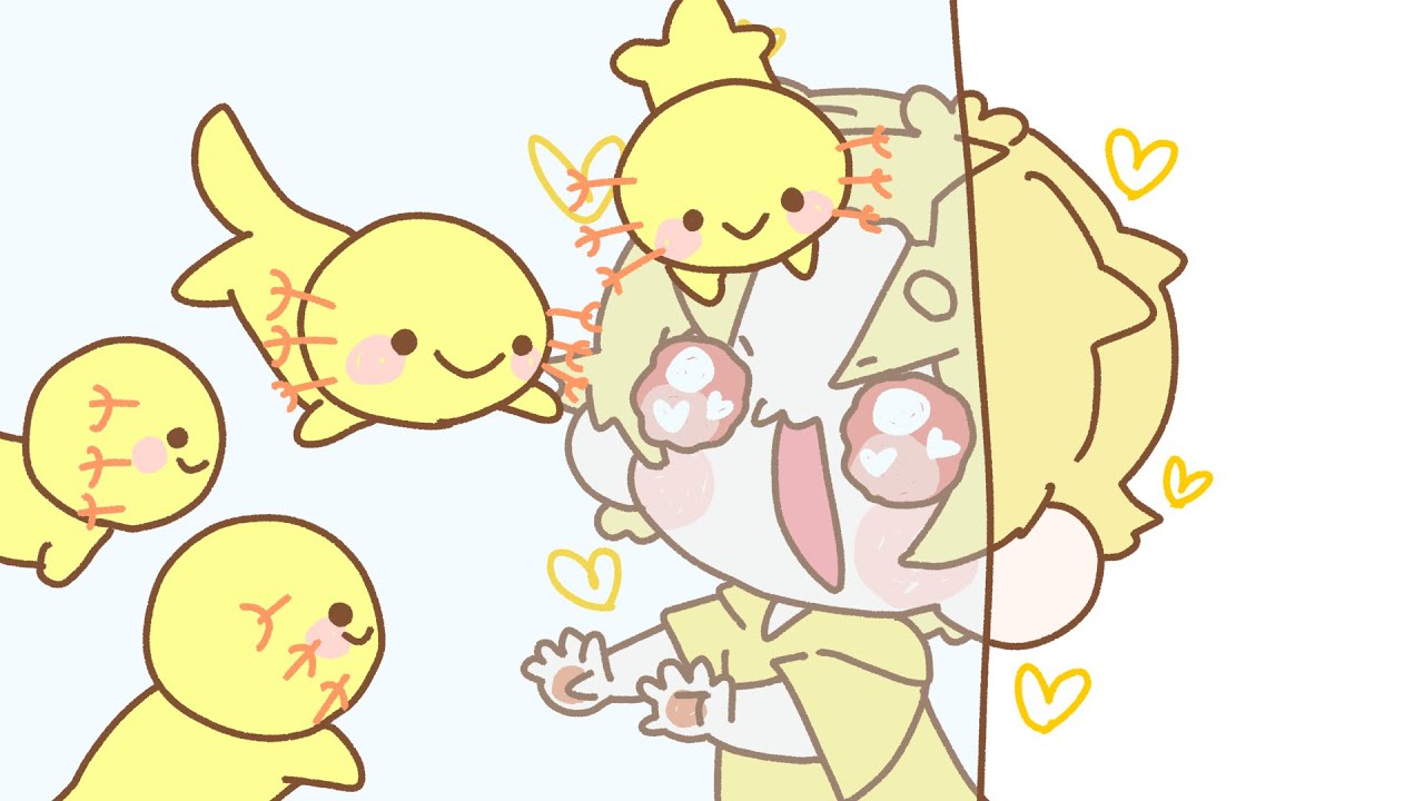 【騎士A手描き切り抜き】そうまくんとウーパールーパー【 #KnightA100時間リレー生放送 】
