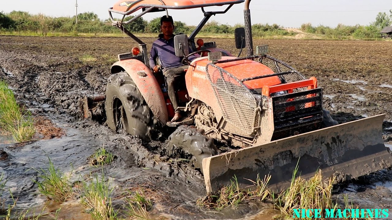 Crazy Tractor Sinking Mud 2022 , Heavy Tractor Farming Machinery Sink Mud Underwater Video