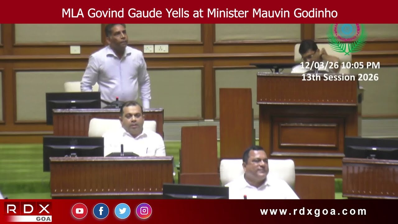Watch - MLA Govind Gaude Yells at Minister Mauvin Godinho