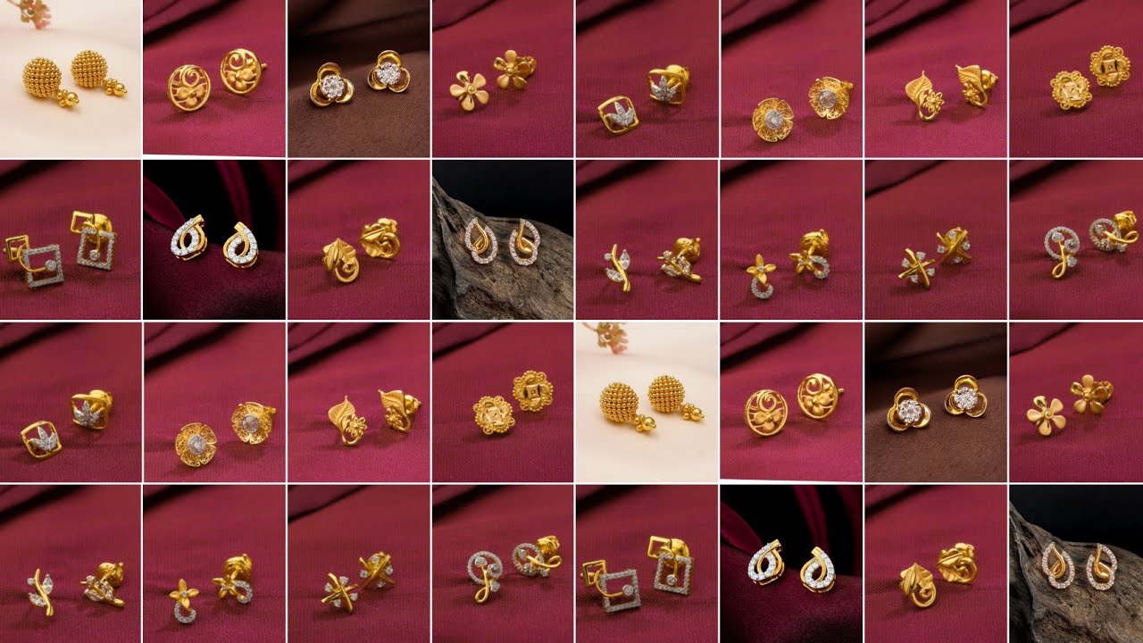#2025 New Design Gold Earring Designs for Women ||Simple Gold stud earrings design ||Fancy Earrings