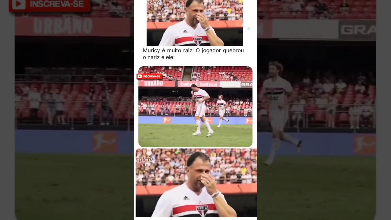 QUEBROU O NARIZ NO JOGO, Muricy Ramalho, Muricy, futebol #shorts