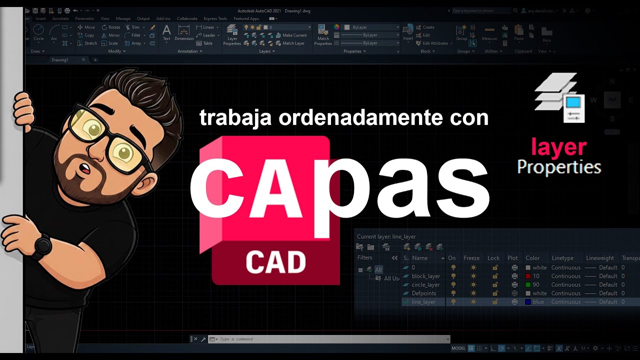 Como crear capas o layers en AutoCAD 2026 / para principiantes