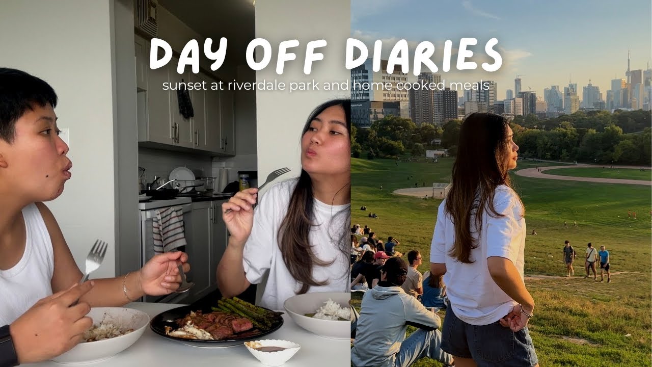 Life in Canada | sunset at riverdale park, cooking at home, and binge-watching nights