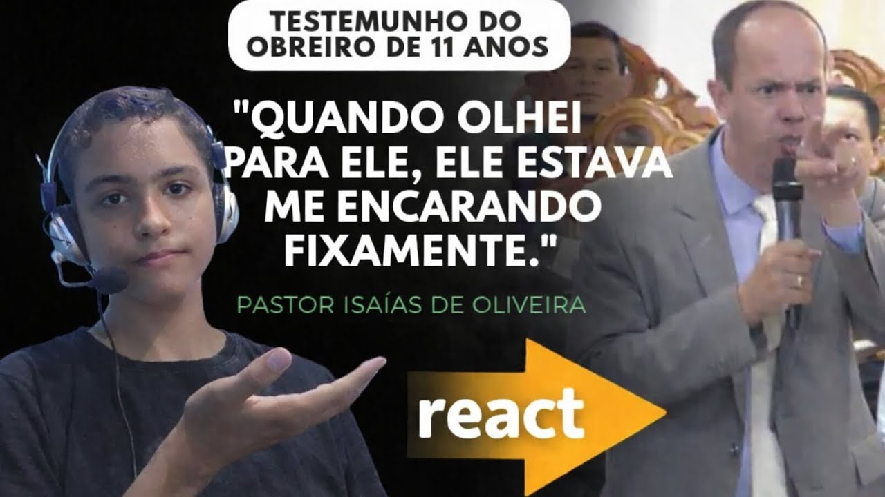 TESTEMUNHO PODEROSO !! ( REACT PR. ISAÍAS DE OLIVEIRA )