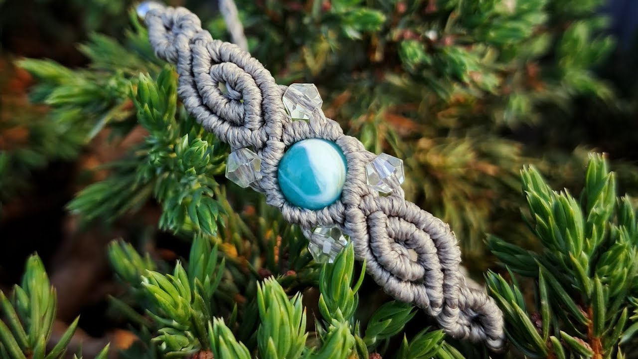 The eye of the forest Macrame bracelet | Step by step Tutorial 💎🌿