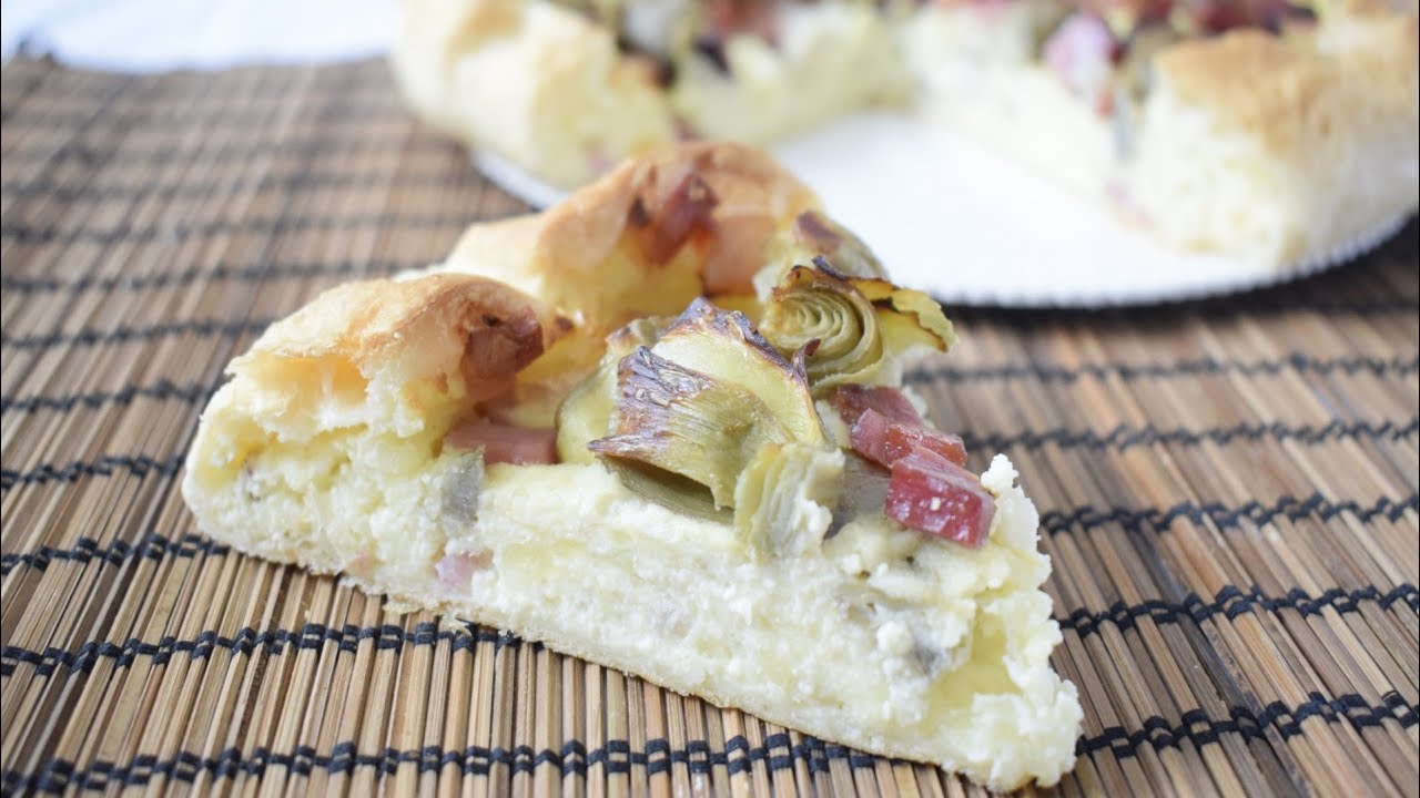TORTA SALATA DI PASTA SFOGLIA CON CARCIOFI SURGELATI RICOTTA E SPECK