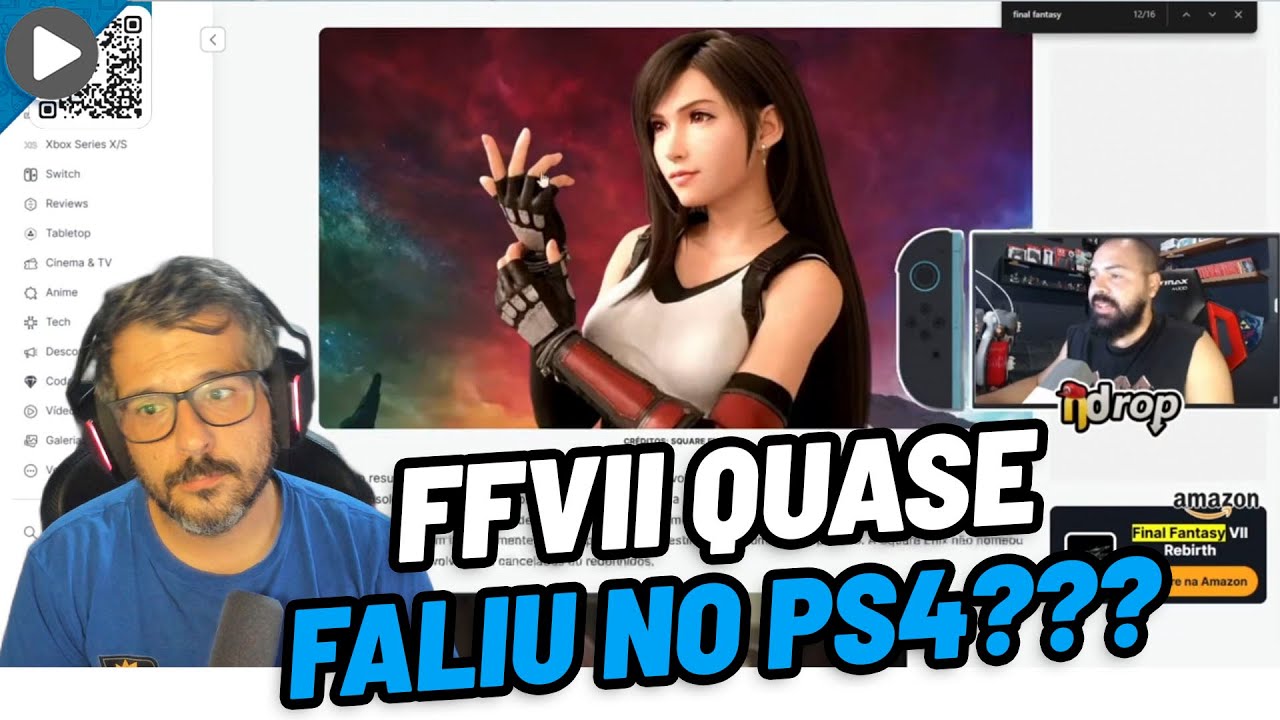 FINAL FANTASY VII QUASE FALIU NO PS5? (REACT)