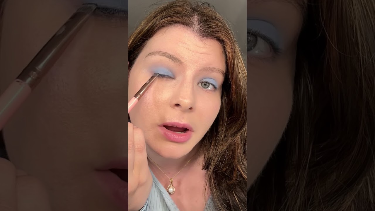 Re-creating this blue eyeshadow look Kendall Jenner wore 💙 
