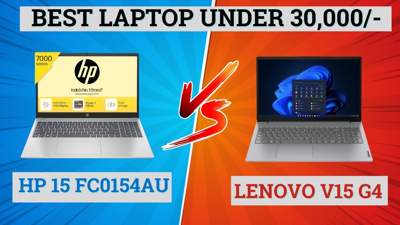 HP 15 fc0154AU VS Lenovo V15 G4 | Laptop under 30,000/- | AMD Ryzen 3 7320U VS AMD Ryzen 5 7520U | 💥