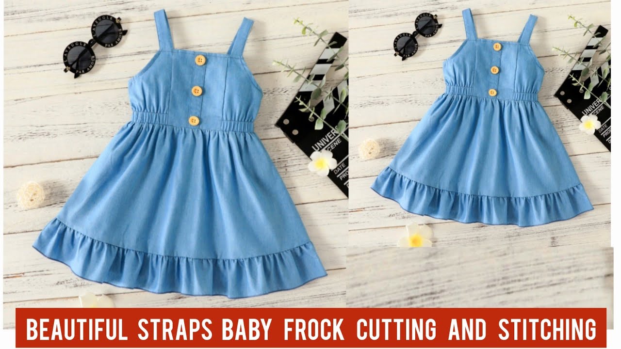 Beautiful Elastic Waist Baby Frock Cutting and Stitching/Baby Frock Design