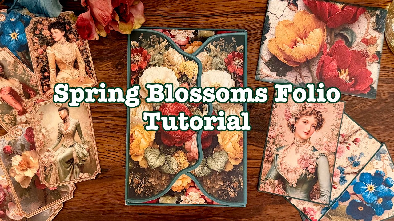 ASMR Make a Spring Blossoms Folio With Me | @thegingerbreadprints