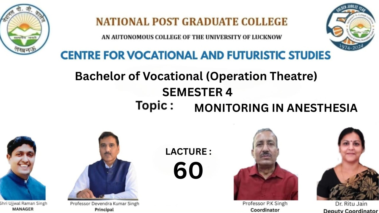 MONITORING IN ANESTHESIA (OTT SEM 4)