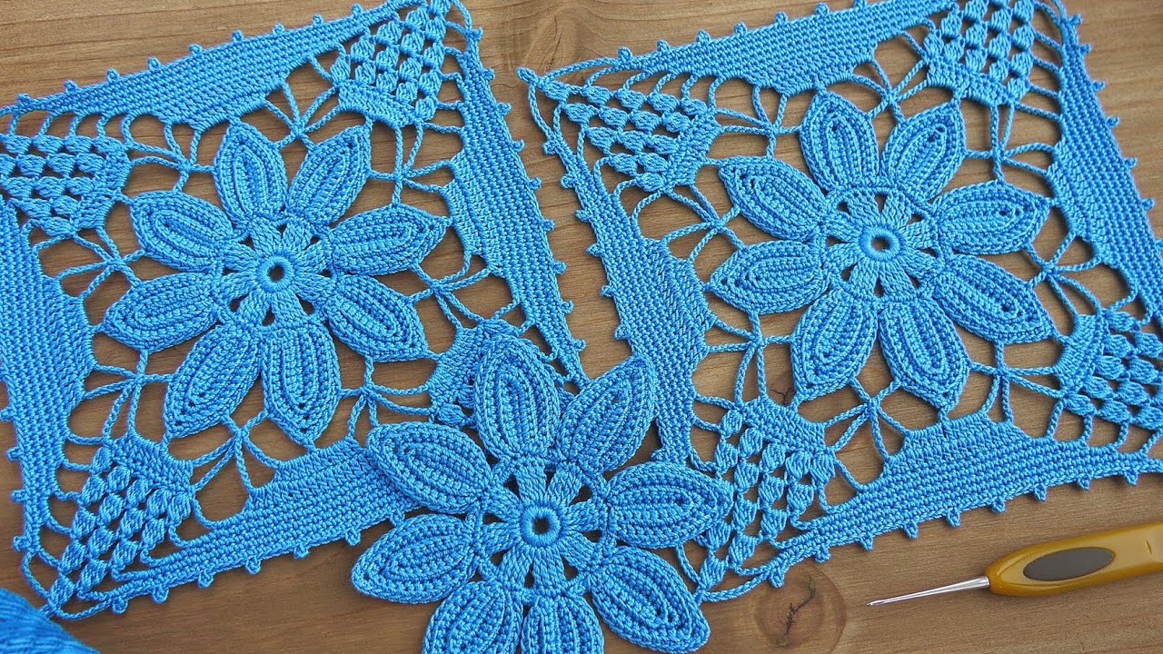 Очаровательные КВАДРАТНЫЕ МОТИВЫ вязание крючком МК🧶SUPER Beautiful Pattern Crochet square motifs