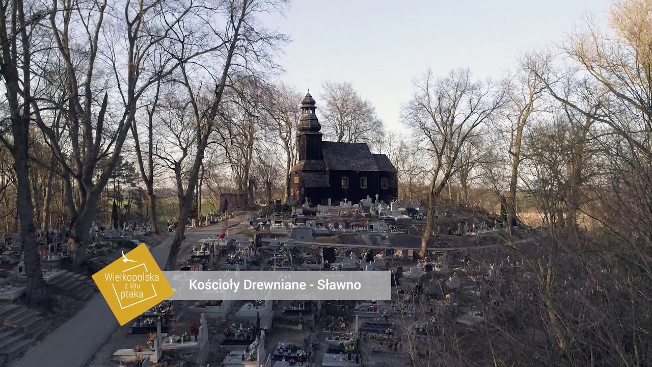 Piękne Wielkopolskie kościoły drewniane z lotu drona
