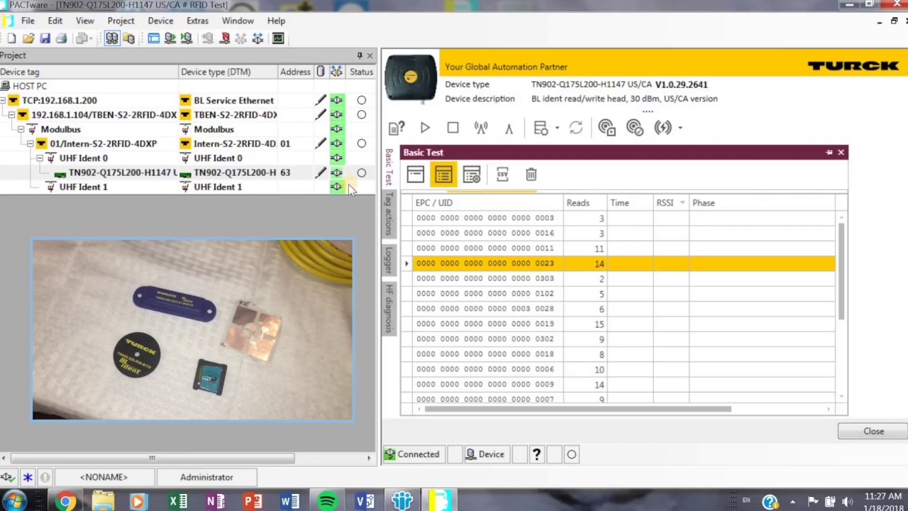 Turck RFID Test Demo