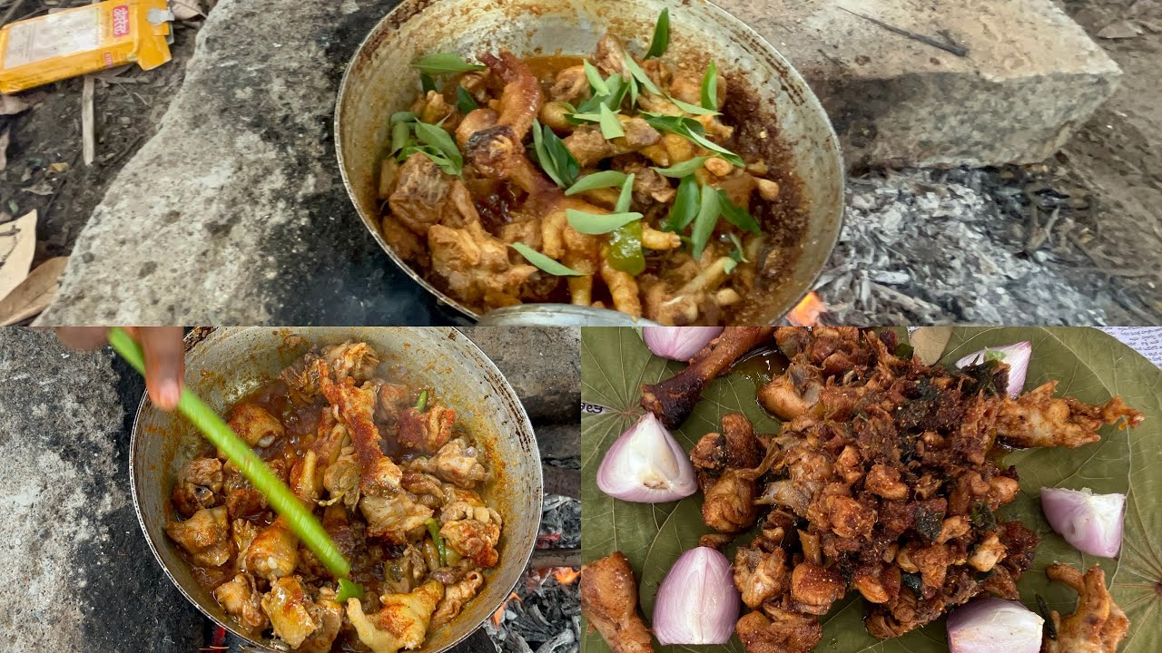Chicken Fry | చికెన్ ఫ్రై | మా ఫ్రెండ్స్ తో కలిసీ అడవిలో Chicken Fry వండితే..😋😍 | Village Life