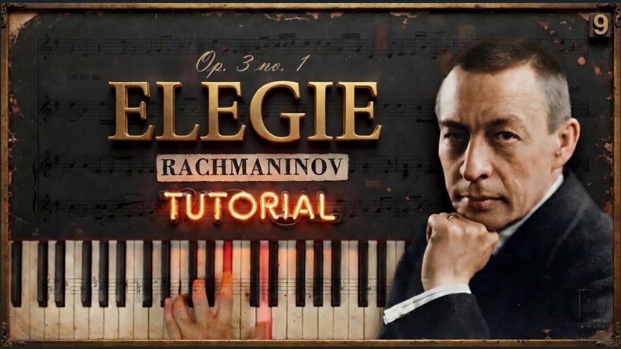 ELEGIE op. 3 no. 1 by Rachmaninov | Piano Tutorial (Part 1) Slow, Detailed