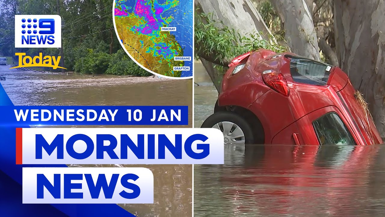 More rain to hit Queensland after floods; Man rescues grandmother from floodwater | 9 News Australia