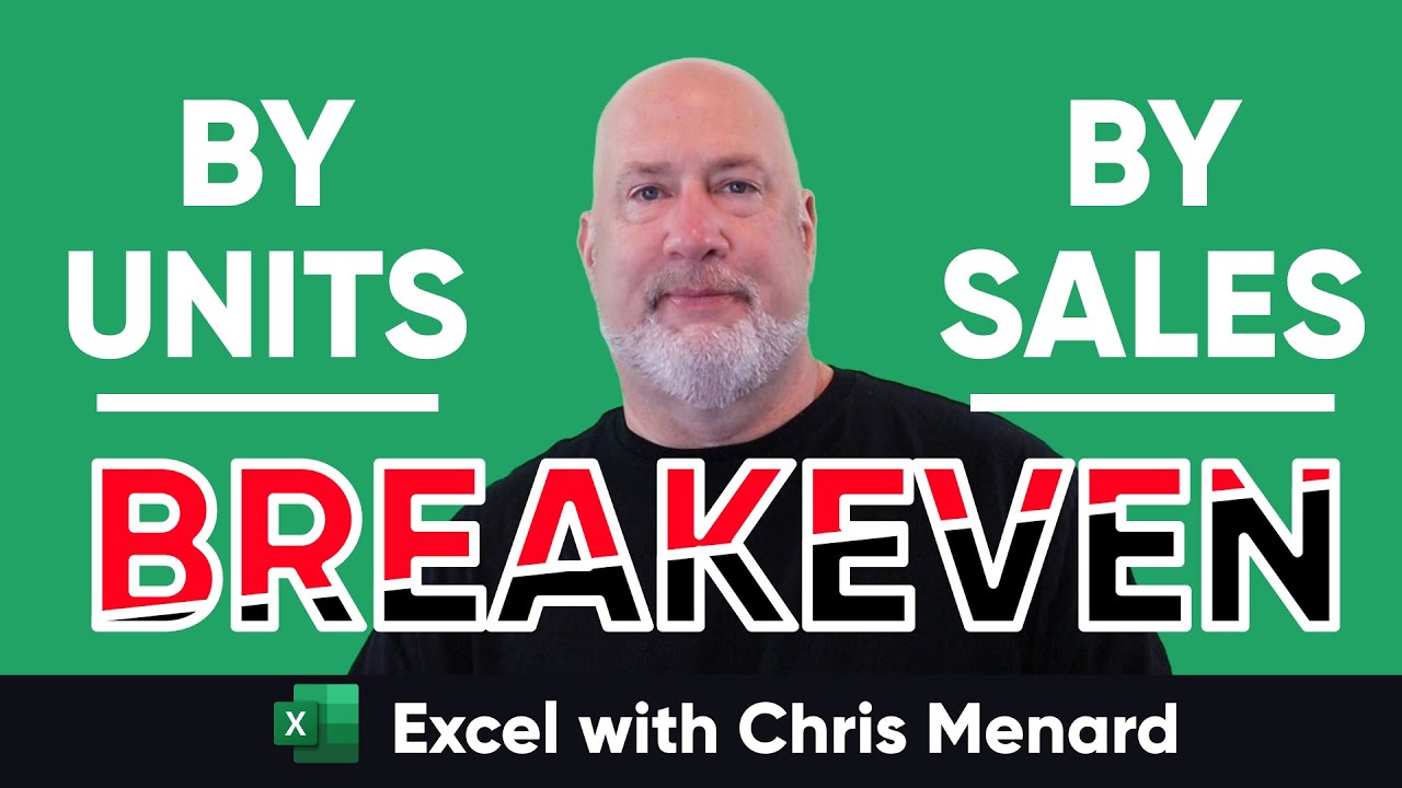Excel — безубыточность по единицам и продажам