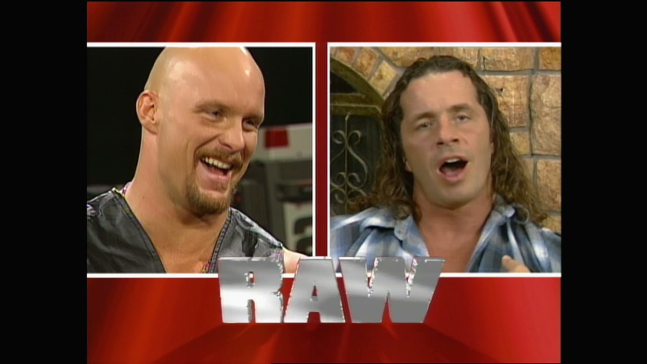 Vince McMahon interviews Stone Cold Steve Austin & Bret Hart. Austin snaps and attacks a crew member
