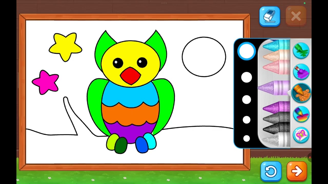 “Coloring an Owl 🦉⭐ | Learn Colors for Kids | Tiny Color Tales”