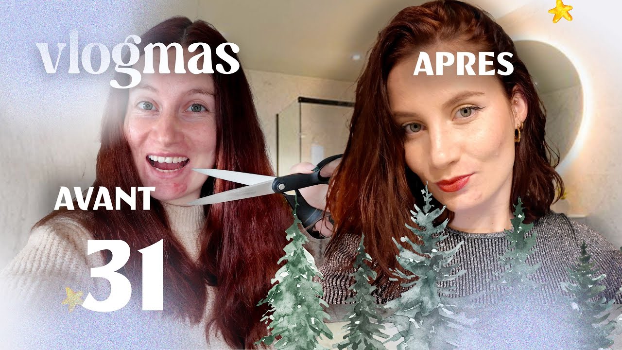 VLOGMAS 31 | je me coupe les cheveux toute seule ! *aled*