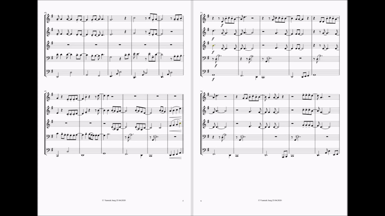 Wonderful Tonight - Eric Clapton - Sheet Music for Brass Quintet