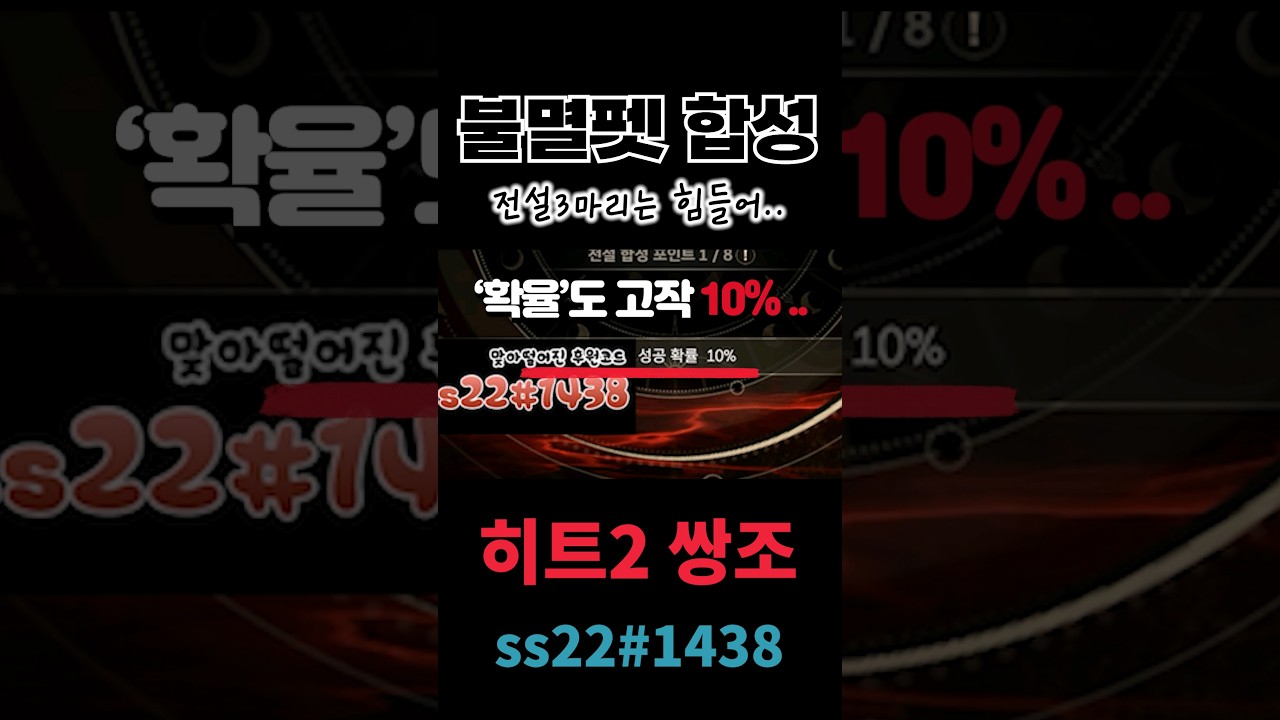 [히트2 쌍조] 불멸펫 합성? 음..