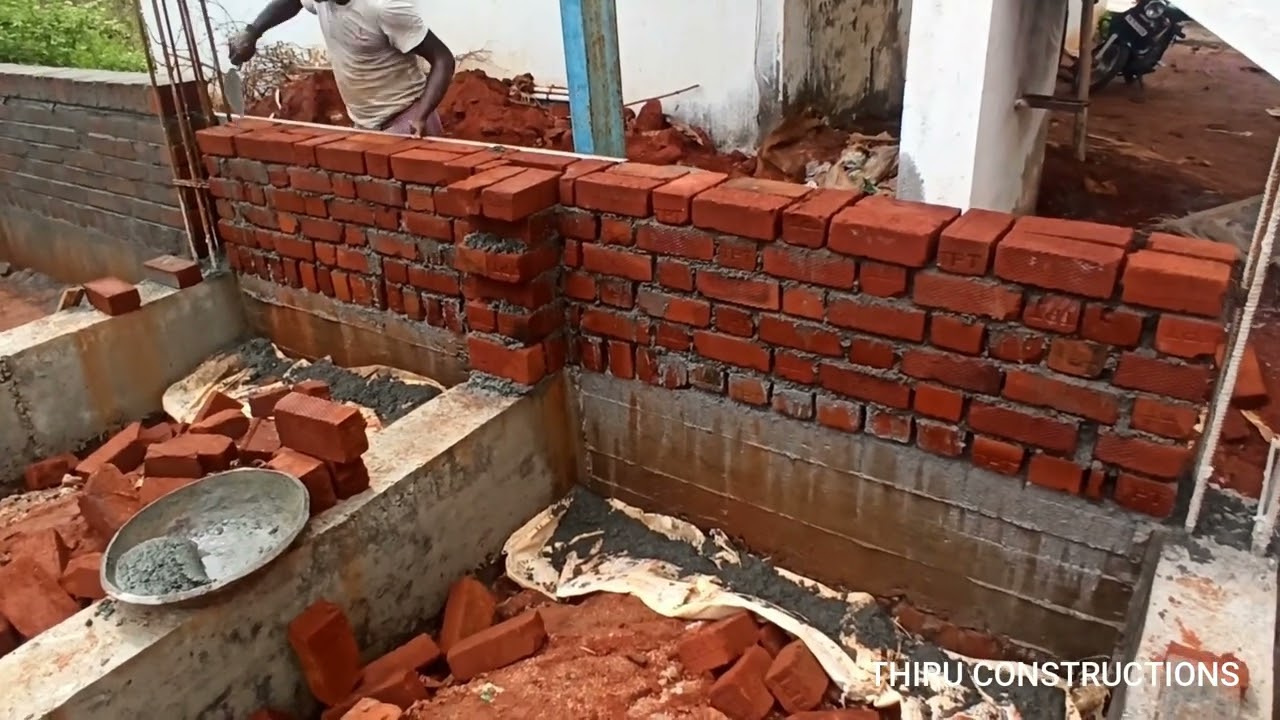 brick work for extend wall / projection the wall for connecting other wall/basement brick work