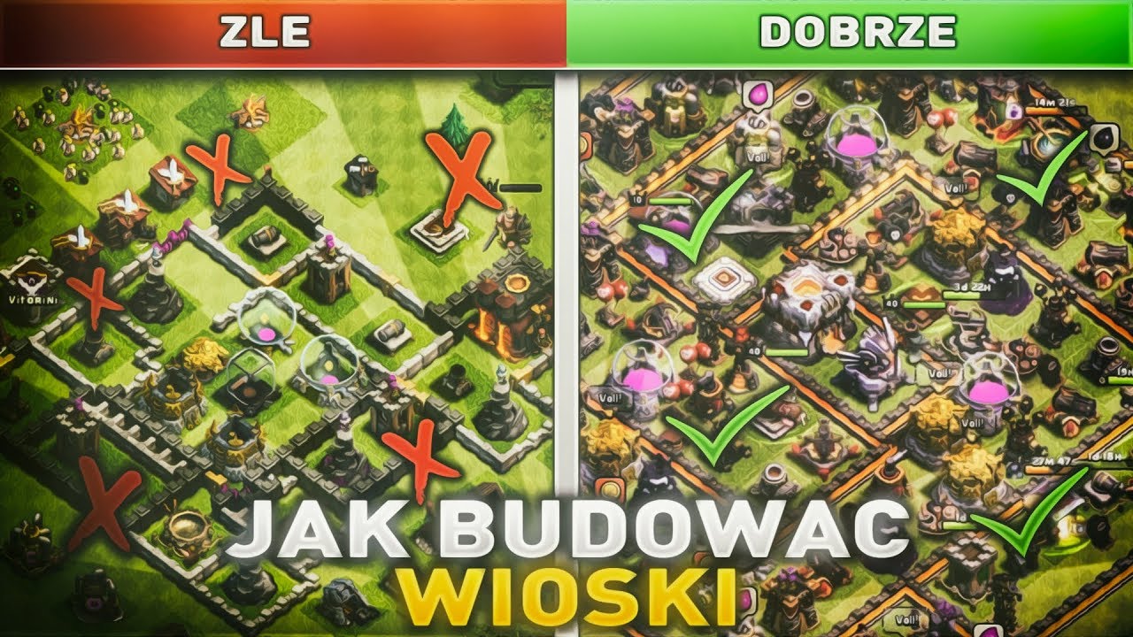 JAK BUDOWAC WIOSKI! | Clash Of Clans Polska