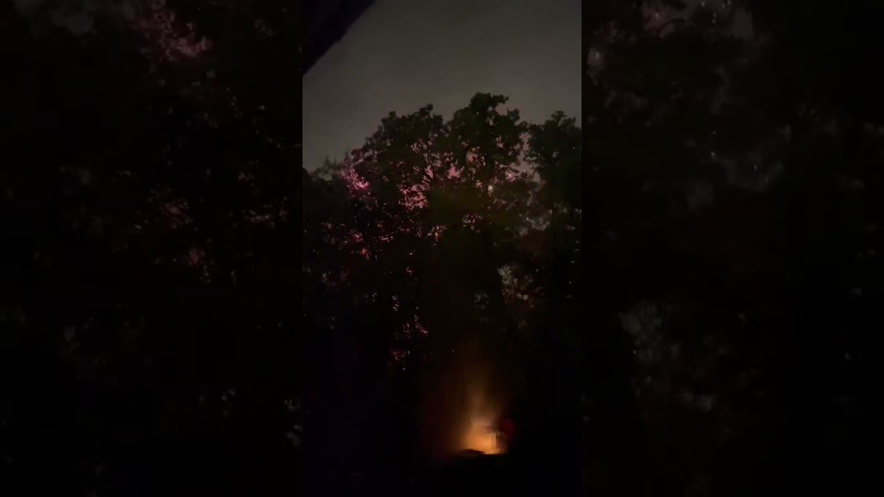 Fireworks at the back garden