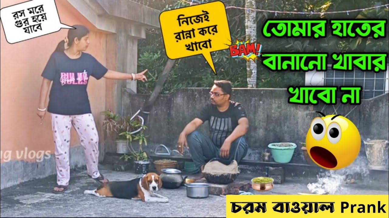 তোমার হাতের বানানো খাবার খাবো না 😝 Prank on wife 📸 চরম বাওয়াল 😬 crazy bong vlogs