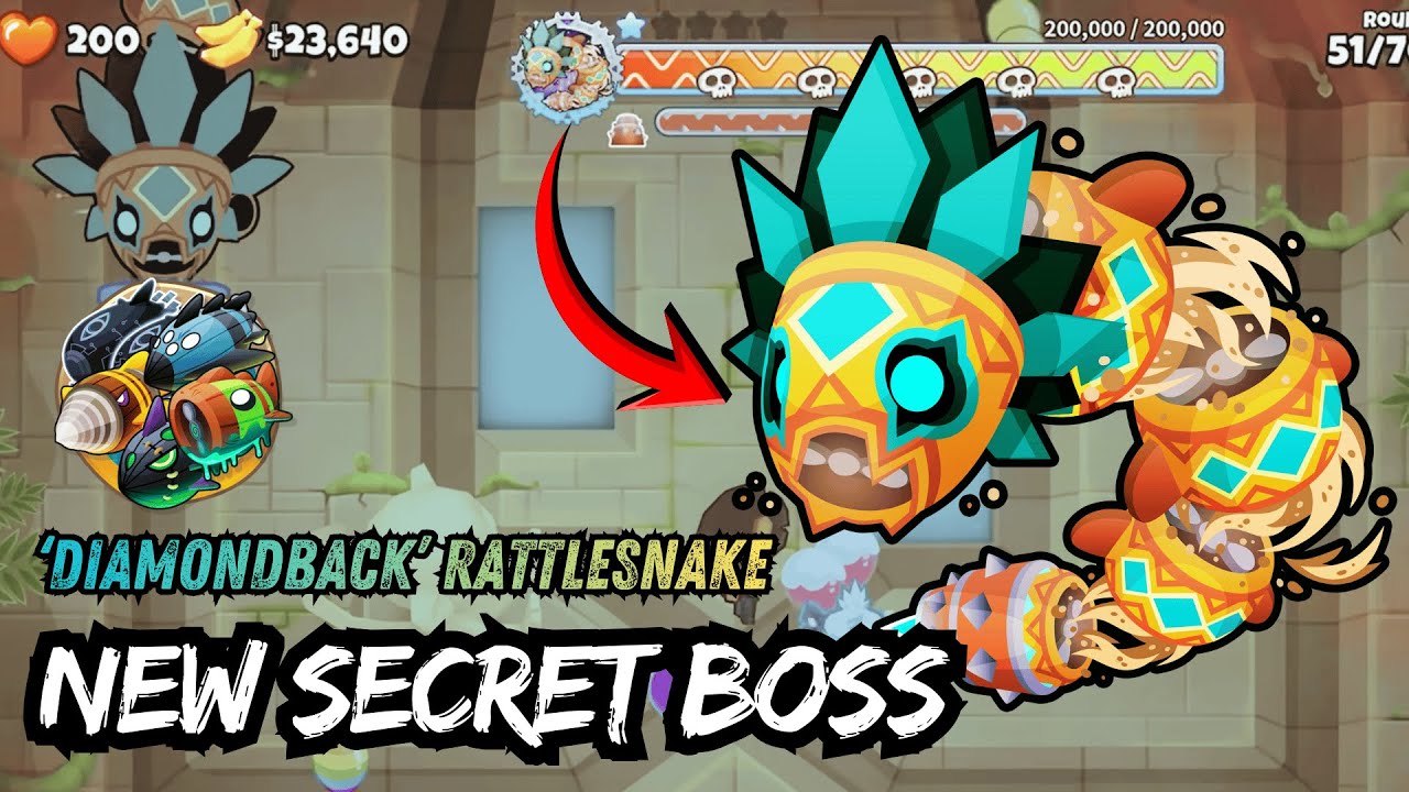 BTD6 Frontier Legends Ending - Diamondback Boss Battle (Secret Boss)