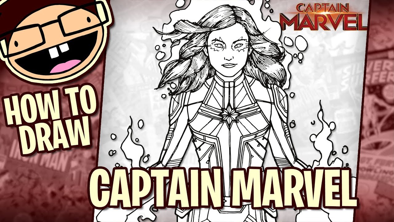 How to Draw CAPTAIN MARVEL (2019 Movie) | Narrated Easy Step-by-Step Tutorial