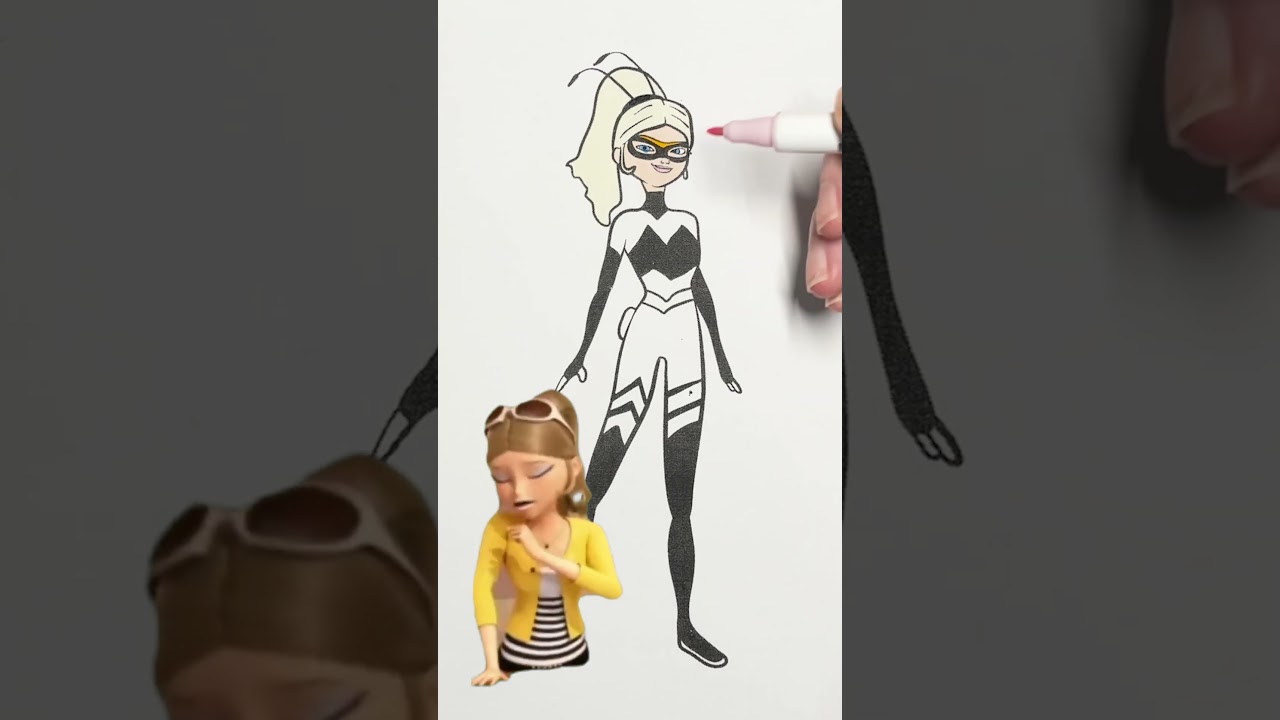 LADYBUG COLORING! QUEEN WASP🐝#shorts #ladybug