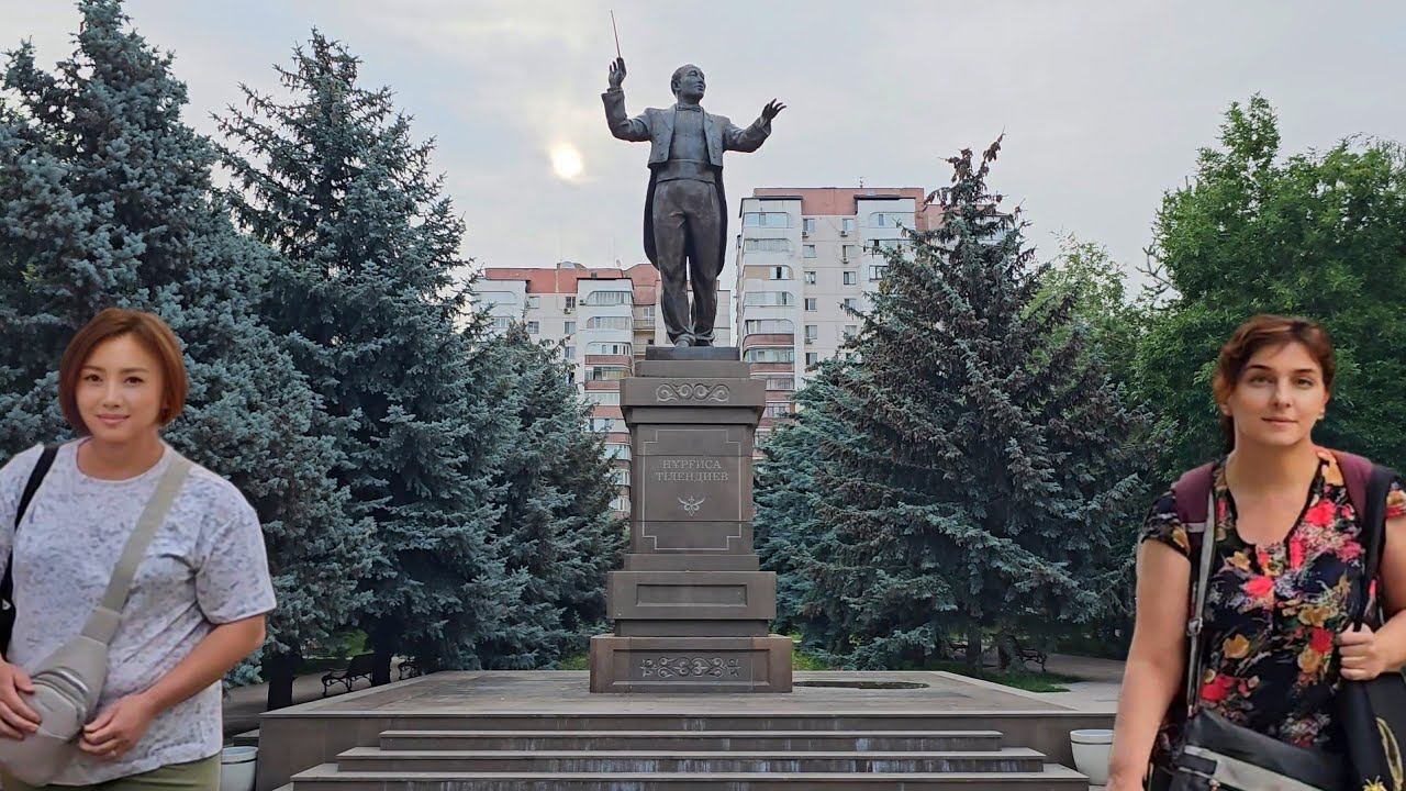 Утренняя прогулка в Алматы вниз по Назарбаева (Фурманова) от Аль-Фараби до Сатпаева #walkingtour