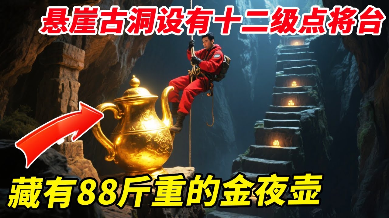 悬崖古洞设有十二级点将台，藏有88斤重的金夜壶，传说是小秦王的军械库【户外小北哥】