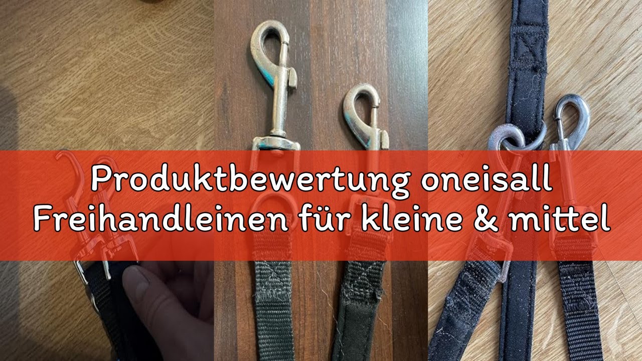 Produktbewertung oneisall Freihandleinen f&uuml;r kleine & mittelgro&szlig;e Hunde, Hundeleine 2.5m verstellbar