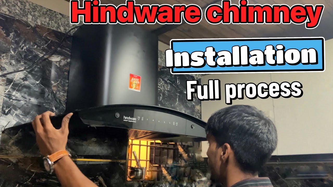 Hindware chimney installation || hindware 90cm chimney  || hindware rippel 90 IN auto clean chimney