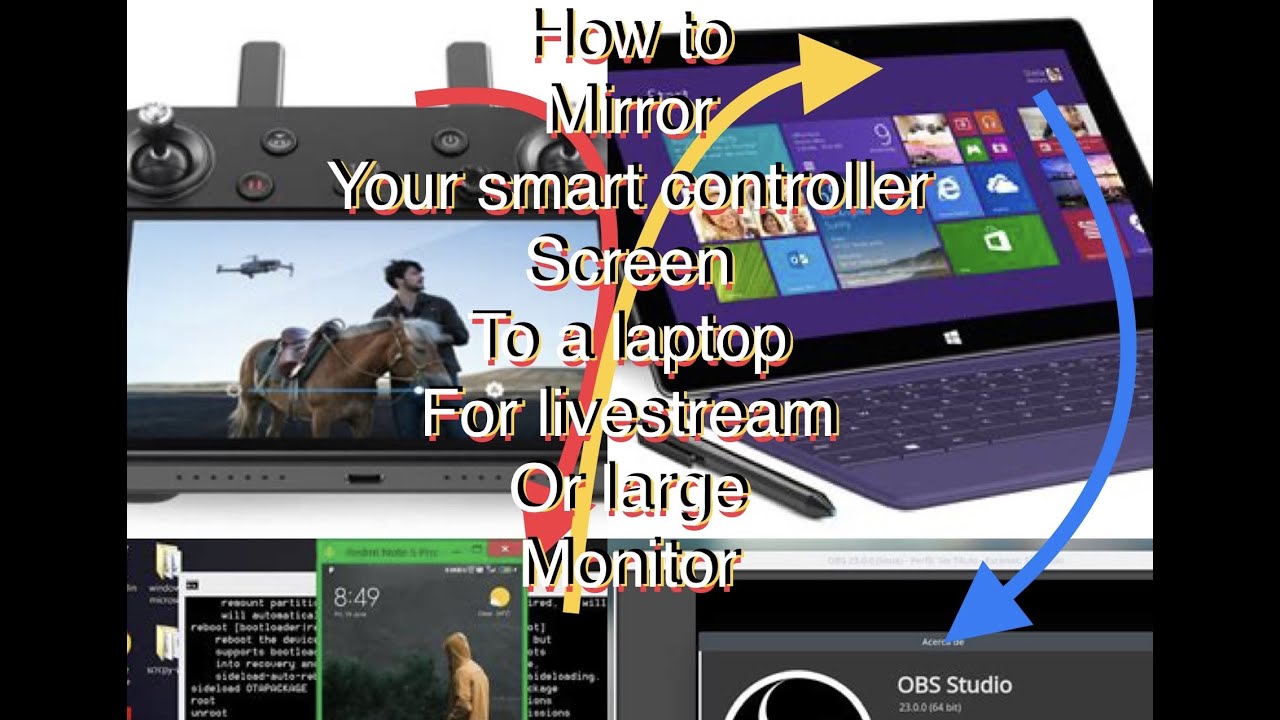 How to mirror your smart controller screen to a laptop and livestream to OBS...