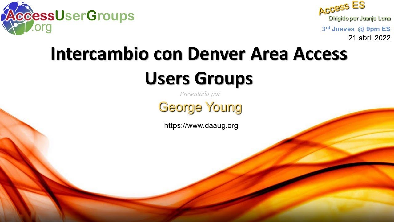 ESP: Intercambio con Denver Area Access Users Groups