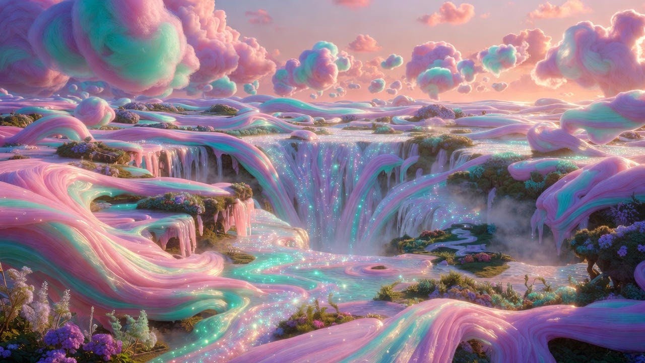 Relaxing Fantasy World 🌈 AI Dreamscape | Calm Music, Stress Relief, Deep Relaxation