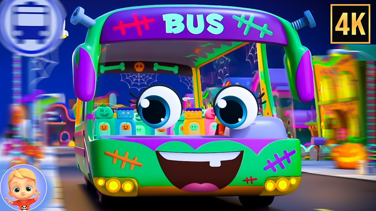 Wheels on the Spooky Bus - Halloween Adventure Songs & Fun Learning for Kids