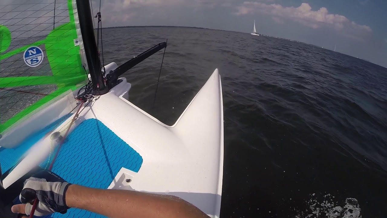 Getting Up on Foils Downwind on a UFO
