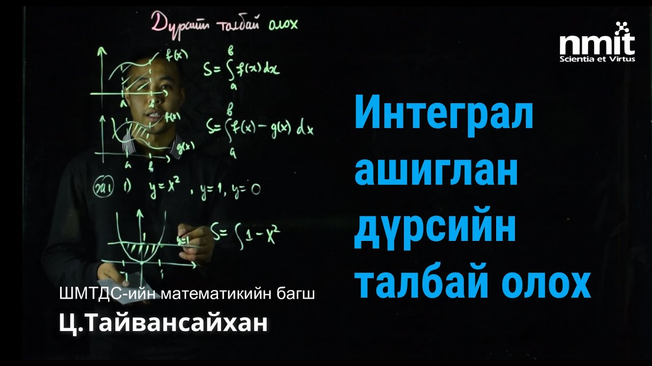 Ц.ТАЙВАНСАЙХАН: МАТЕМАТИК ЭЕШ | Интеграл ашиглан дүрсийн талбай олох
