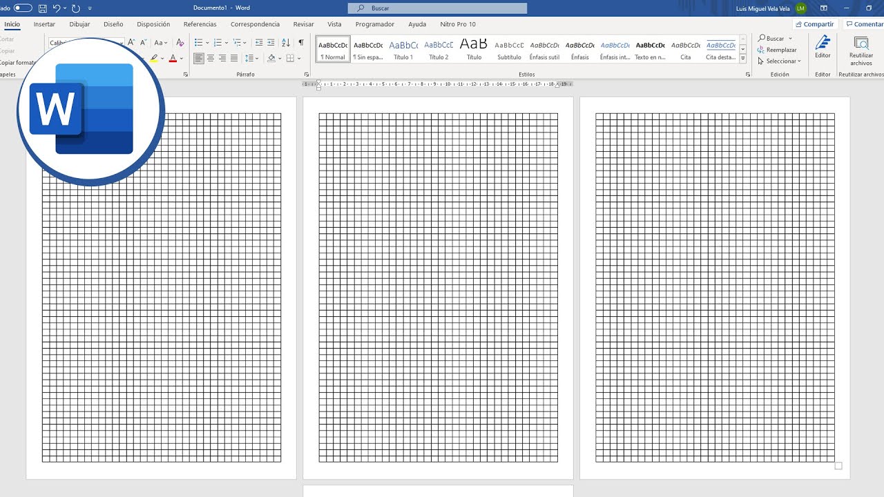 Como hacer una HOJA CUADRICULADA en WORD