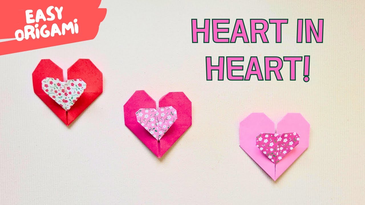 Easy Heart-in-Heart Origami Tutorial | Cute Paper Heart Craft for Gifts & Cards