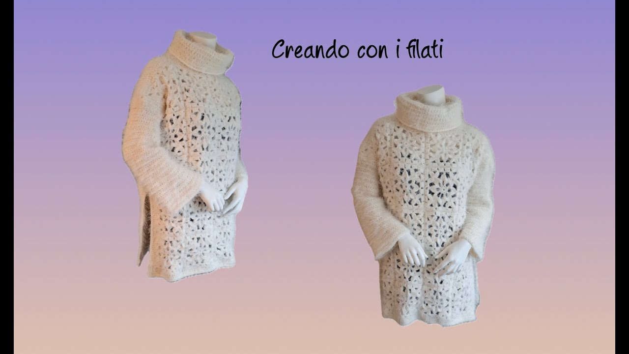 Poncho con maniche 