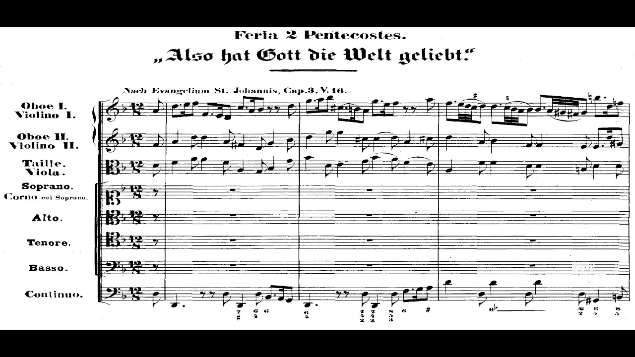 Johann Sebastian Bach - Cantata: Also hat Gott die Welt geliebt, BWV 68. {w/ score.}